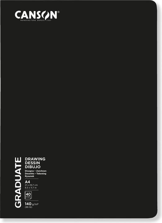 Actual product image Canson Drawing pad Graduate Agrafé A4, 20 sheets (A4, Soft cover)
