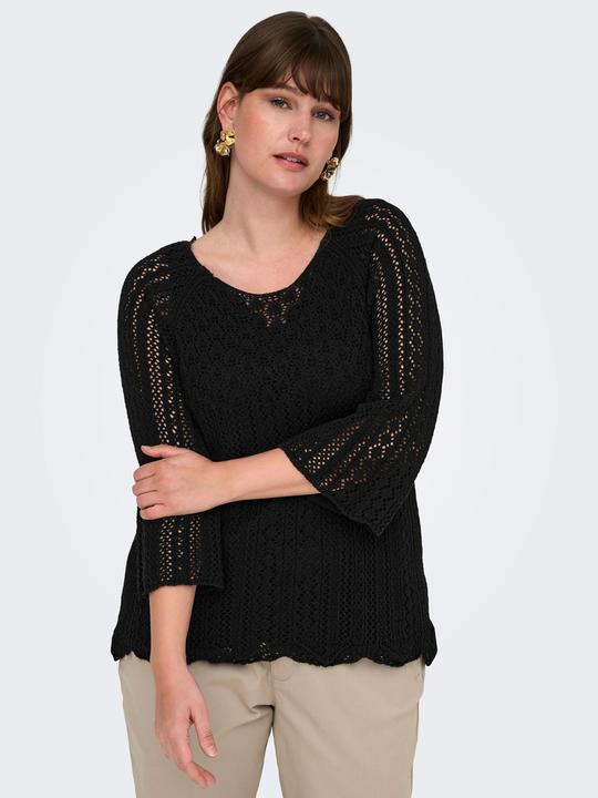Actual product image Only Regular fit round neck plus pullover knitted jumper (L)