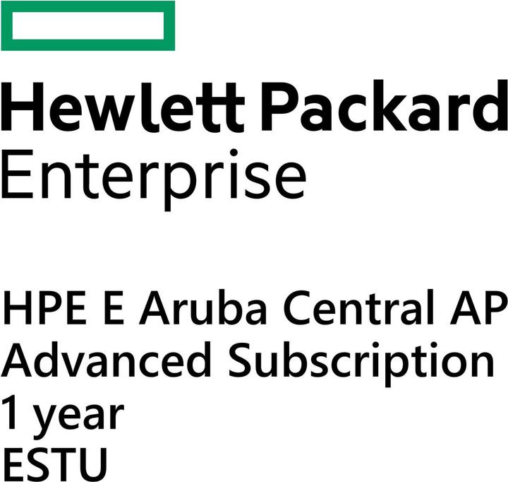 Produktbild HPE E Aruba Central AP, Advanced Subscription, 1 year, E-STU (1 Geräte, 12 Monate)