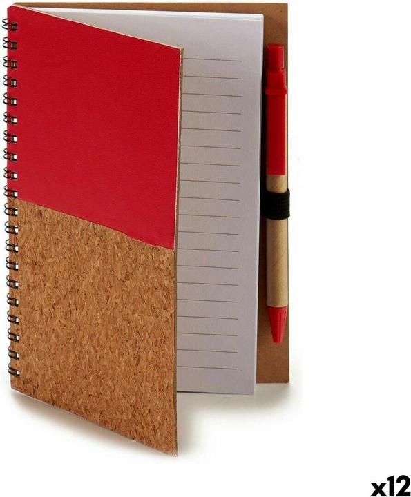 Produktbild Pincello Mini-Ringheft mit Kugelschreiber Holz 12,5 x 18 cm (12 Stück)