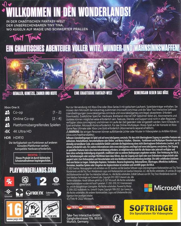 Actual product image 2K Games Tiny Tina's Wonderlands (Xbox Series X, Xbox One X, DE)