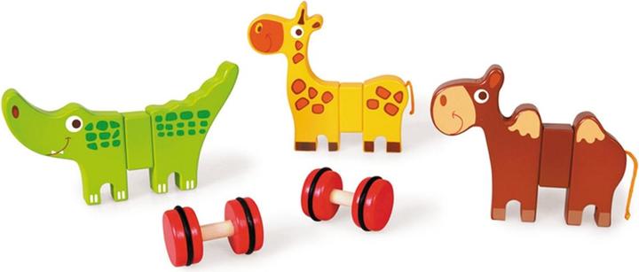 Actual product image Scratch Magnetic animals on wheels