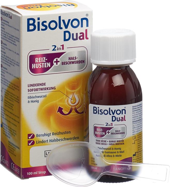 Image du produit Bisolvon DUAL 2 en 1 sirop contre la toux 100 ml (1 pièce(s))