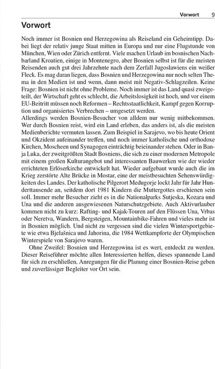 Valeurs nutritives et ingrédients Reiseführer Bosnien und Herzegowina (Allemand, Matthias Jacob, Marko Plesnik, 2024)