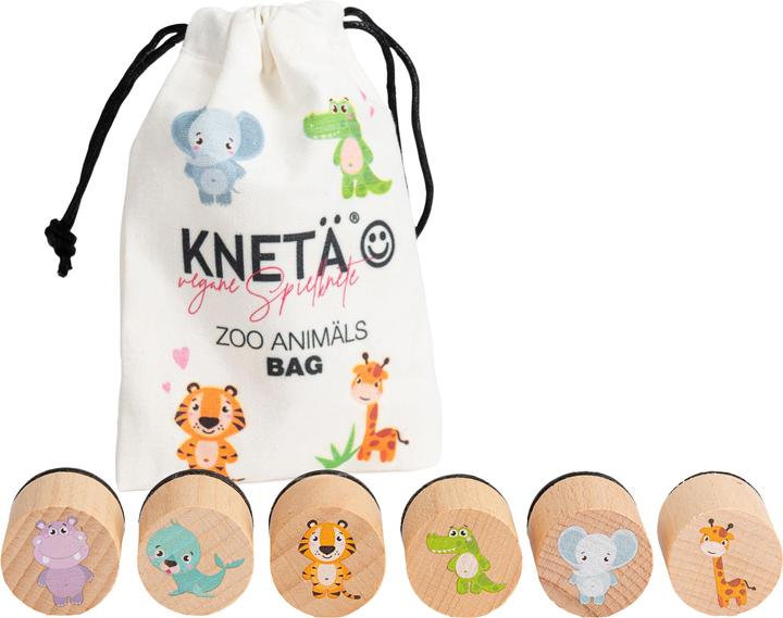 Knetä Holzstempel Set Zoo Tiere