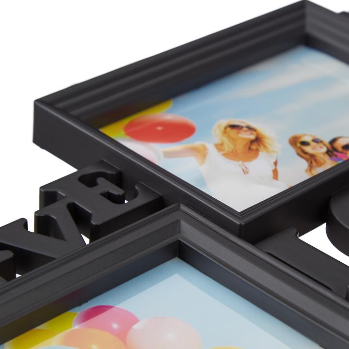 Immagine prodotto Relaxdays Portafoto multiplo Live Love Laugh (10 x 15 cm, 10 x 10 cm, 18 x 13 cm)