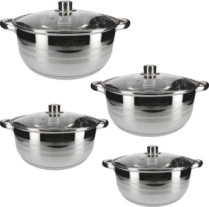Image du produit JTI Lot de 4 casseroles 24 / 26 / 28 / 30 cm