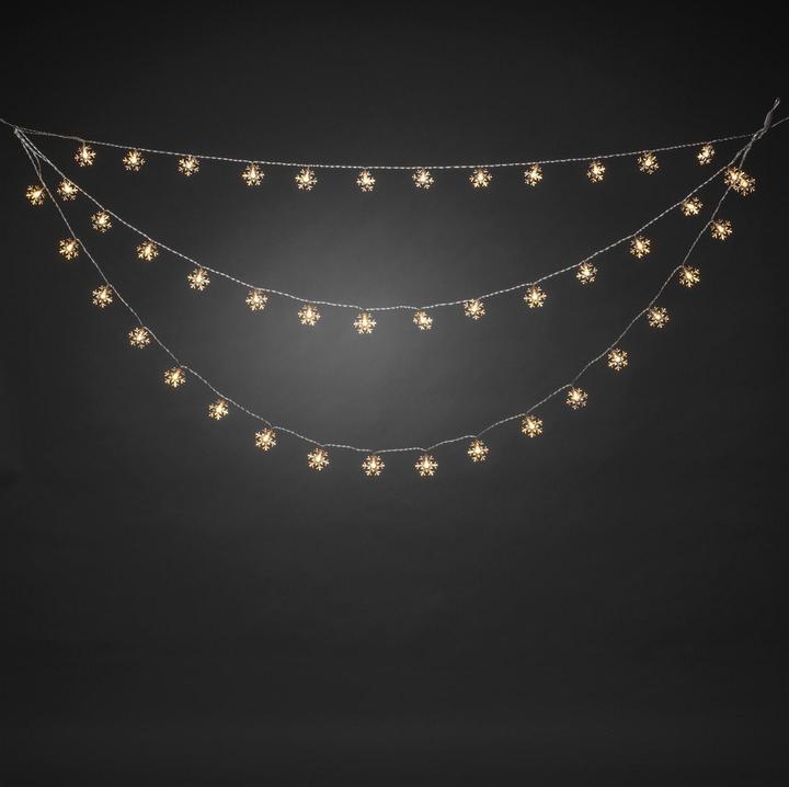 Produktbild Konstsmide LED-Lichtervorhang Schneeflocken, 44 LED, 1.25 m, Outdoor (1.25 m)