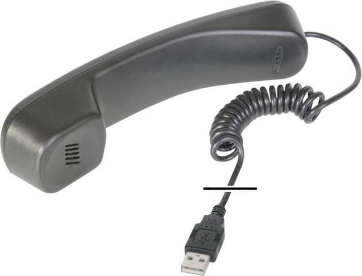 Immagine prodotto Digitus Telefono Hoererer USB per Skype MSN ICQ ICQ X-lite Dialpad MediaRing Net2phone ecc. nero
