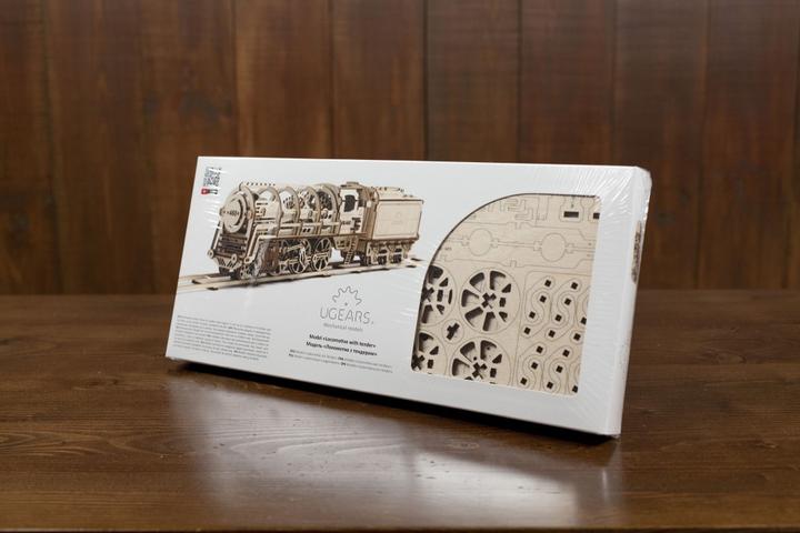 Actual product image Ugears Steam locomotive with tender
