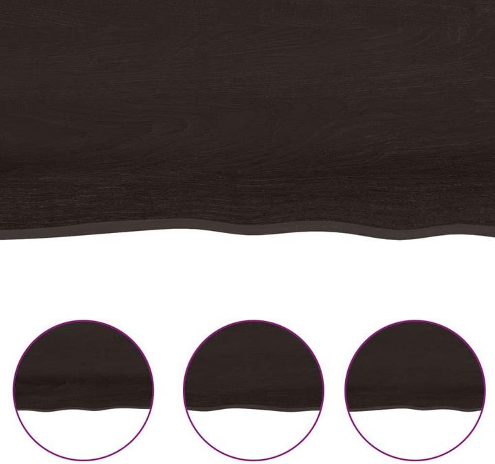 Actual product image VidaXL Tischplatte 100x60x2 cm Massivholz Eiche Behandelt (100 x 60 x 2 cm)