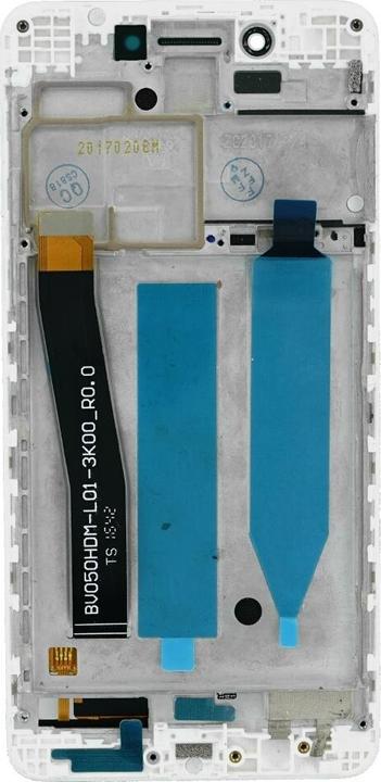 Produktbild OEM Display-Einheit + Rahmen für Huawei Nova Smart weiss, ohne Logo (Display, Huawei Enjoy 6S)