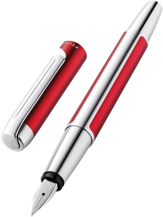 Actual product image Pelikan Fountain pen PURA P40 Bordeaux M gift box (Silver, Bordeaux red, 1 x)