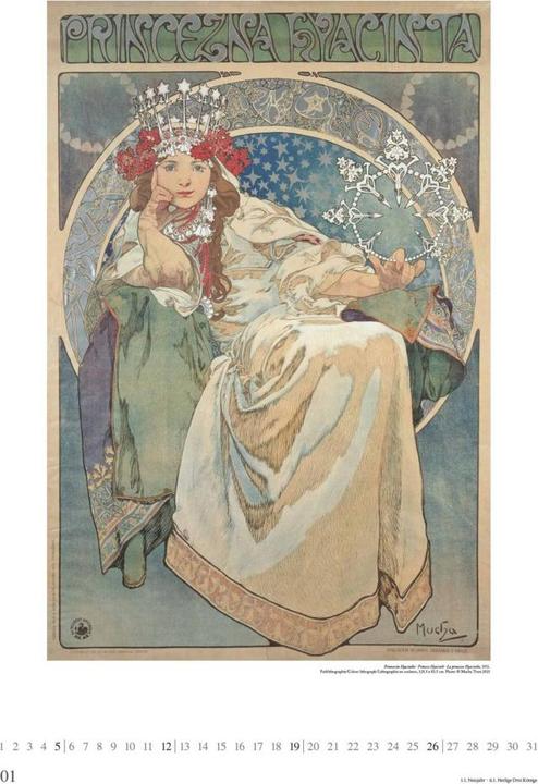 Image du produit Mucha 2025 - Calendrier artistique - Calendrier-poster - 50x70 (50 x 70 cm, Couverture rigide, Allemand)