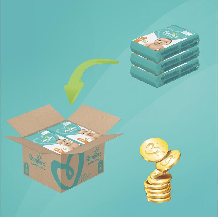 Image du produit Pampers Baby-Dry ALT (Taille 3, Pack mensuel, 198 pièce(s))