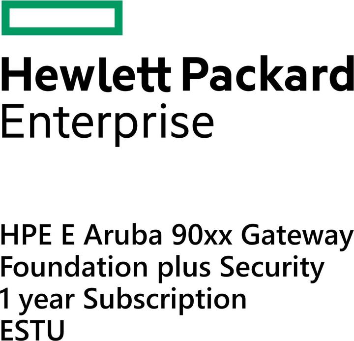 Produktbild HPE E Aruba 90xx Gateway Foundation plus Security 1yr Sub E-STU (1 Geräte, 12 Monate)