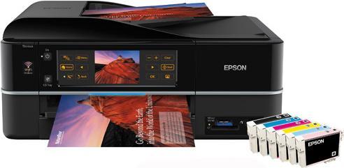 Actual product image Epson Stylus PX820FWD, all-in-one, touchscreen, WLAN, fax (Ink, Colour)