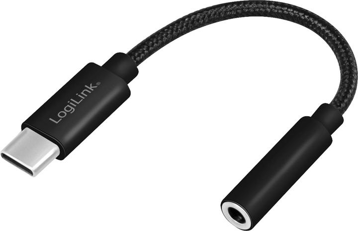 LogiLink Cable USB-C to 3.5mm 0,13m Black (USB Typ C, USB Typ C)