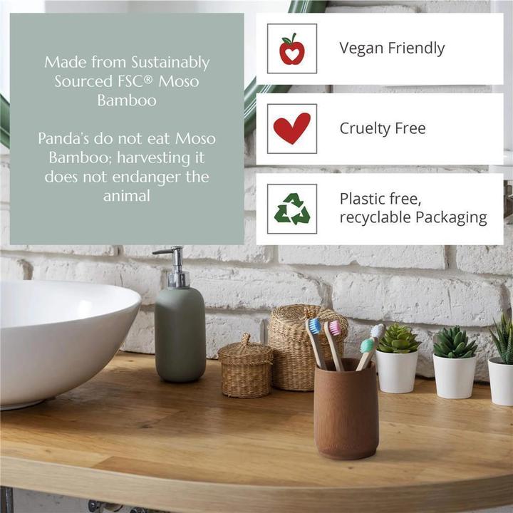 Actual product image Wild & Stone Children's bamboo toothbrushes, soft, multi-coloured, pack of 4 (Soft, 4 x)