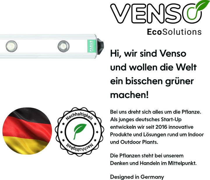 Produktbild Parus by Venso Wall Spot 150cm, Abstrahlwinkel 15°, LED Wachstumslampe, Grow Light für Zimmerpflanze (LED, 245 V)