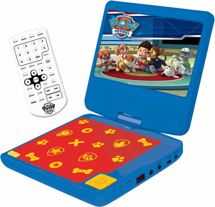 Produktbild Lexibook Tragbarer DVD Player im Paw Patrol Design, mit 7 Zoll Display, USB Anschluss und Kopfhörer (Tragbarer DVD-Player)