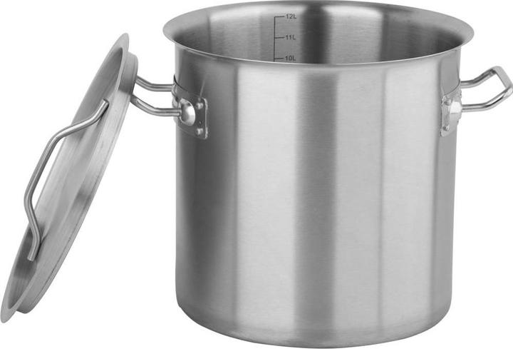 Actual product image Yato TALL CUP with STAINLESS STEEL LID, 25X25 12L (25 cm, Pot, Stainless steel)