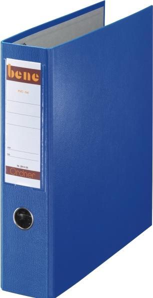 Image du produit Bene Classeur double 75mm 2xDIN A5 horizontal 4 cintres carton gris recyclé bleu (A5, 75 mm, 1 pièce(s))