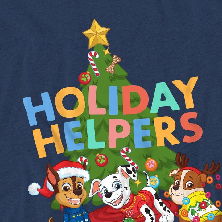 Actual product image Paw Patrol Unisex Adult Holiday Helpers Christmas T-Shirt (XXL)