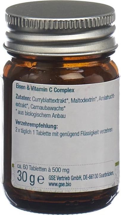 Actual product image GSE Iron + Vitamin C Complex Organic Tabl (60 Piece, Pills, 123 g)