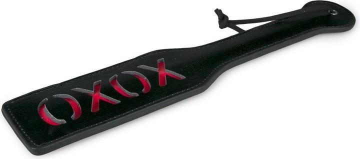 Actual product image Fetish Collection Zwarte Leren Paddle XOXO