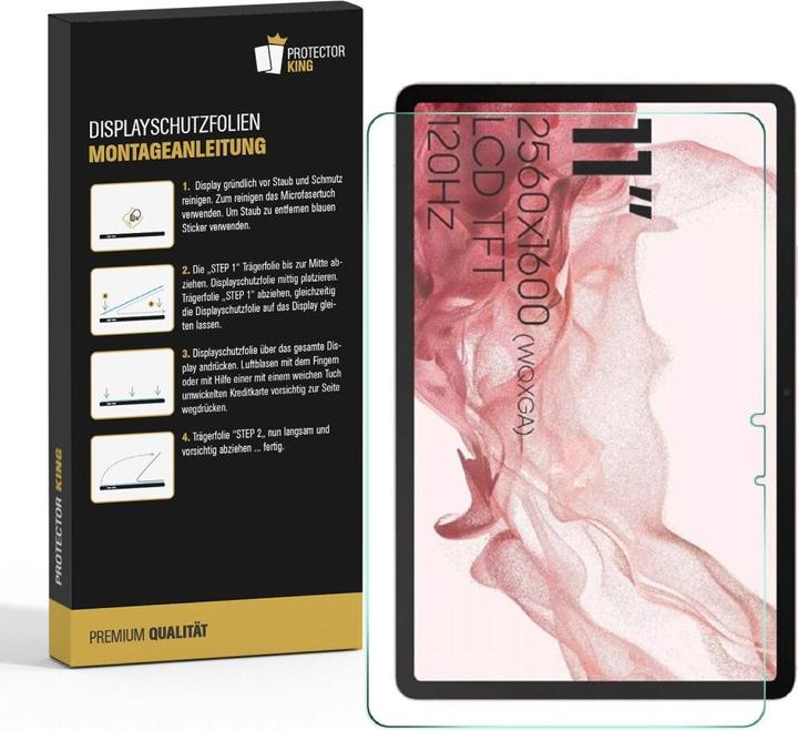 Actual product image Protectorking 3x 9H Panzerglas flexibel HD Klar (3 Piece, Galaxy Tab S8)