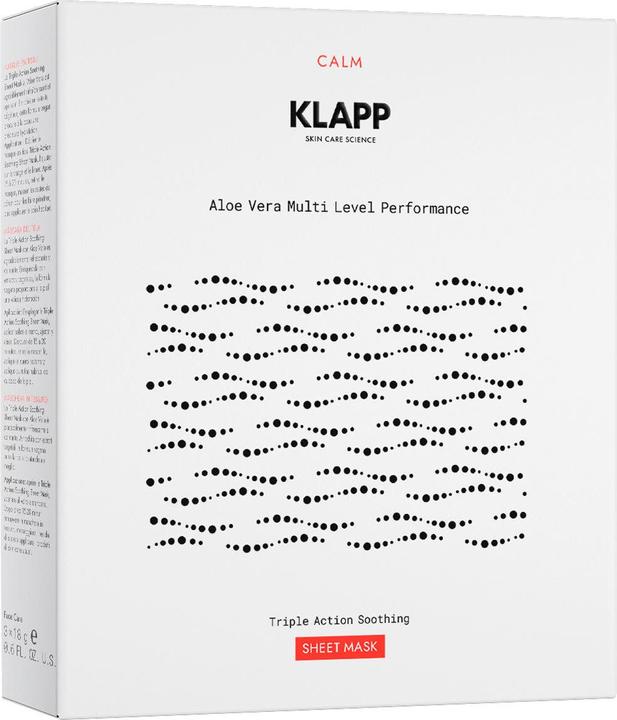 Image du produit Klapp Aloe Vera Multi Level Performance Triple Action Soothing Sheet Mask