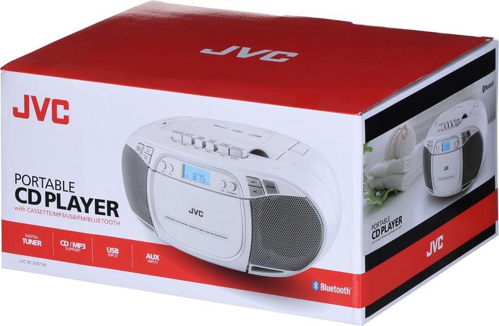 Produktbild JVC RC-E451W CD player Portable CD player White (UKW, Bluetooth)