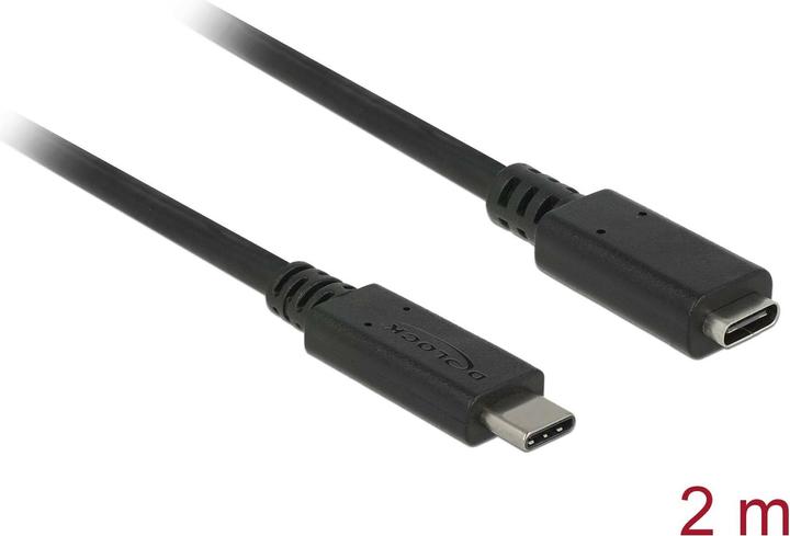 Delock SuperSpeed USB-C homme - femme (2 m, USB 3.1)