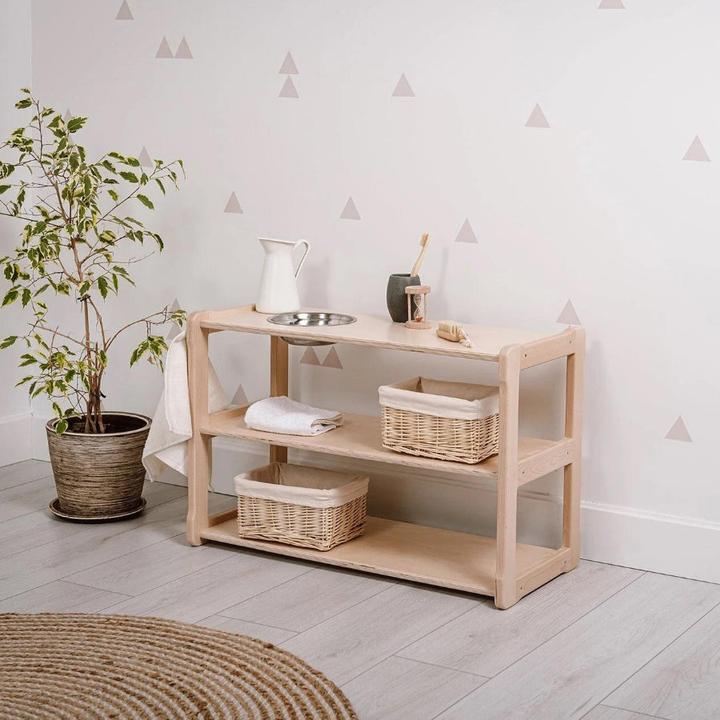 Immagine prodotto Activity Board Atmosfera Waldorf, Camera dei bambini, Lavabo per bambini con specchio - Naturale