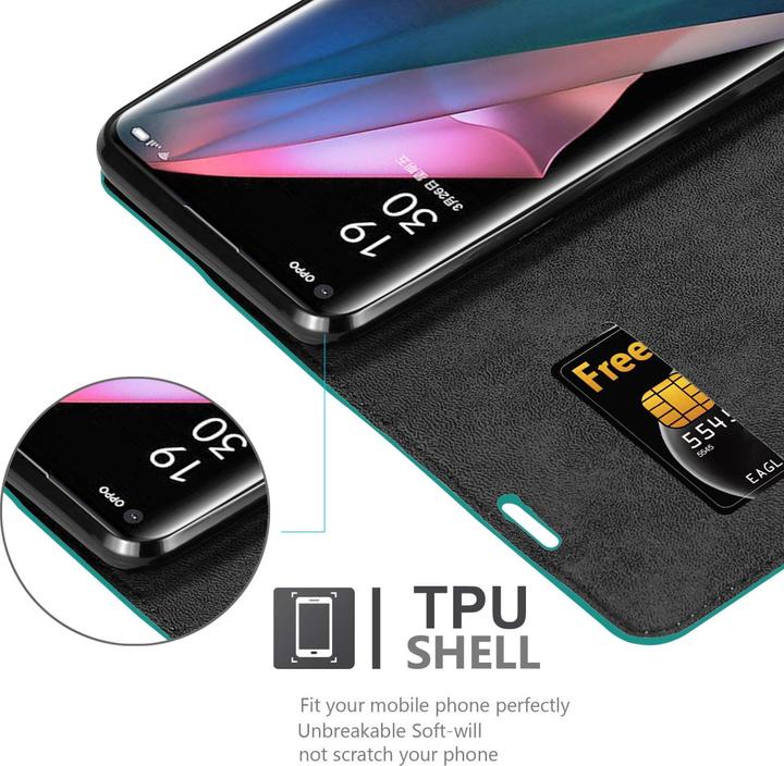 Actual product image Cadorabo Book Invis. Magnet sleeve (Oppo Find X3 Pro)