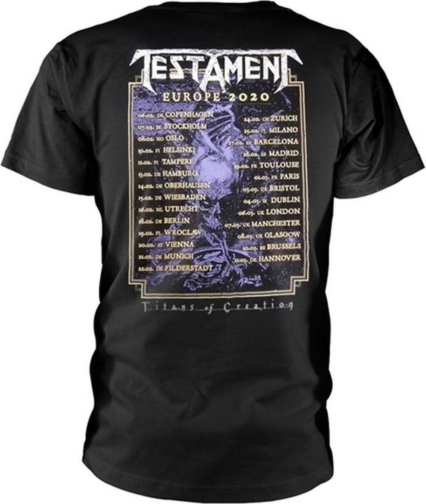 Immagine prodotto Testament Titans Of Creation Europe 2020 Tour Maglietta Adulto Unisex (S)