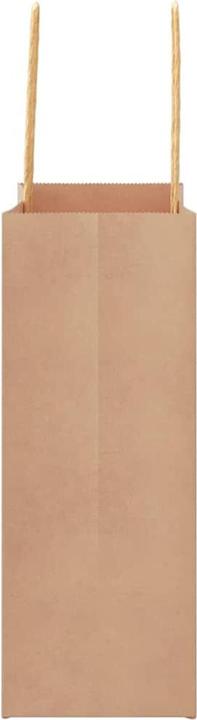 Produktbild VidaXL Kraftpapiertüten 50 Stk. mit Henkel Braun 18x8x22 cm Papiertüte (Geschenktüte, 50 x)