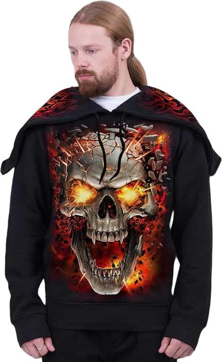 Actual product image Spiral Unisex Adult Skull Blast Hoodie (S)