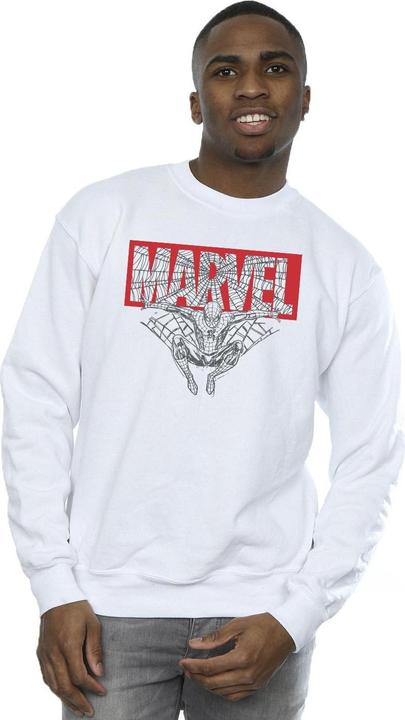 Actual product image Mens Spider Man Logo Red Sweatshirt (S)