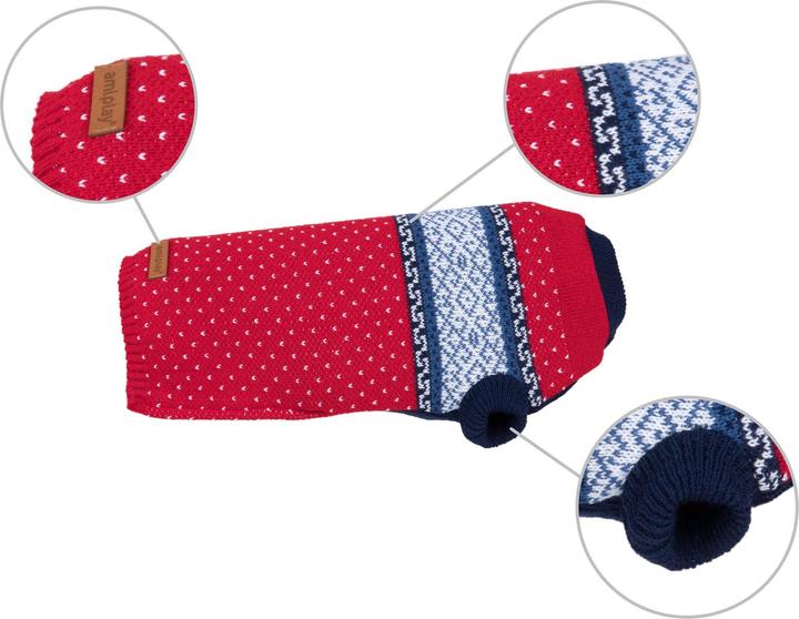 Actual product image amiplay Jumper Dog Bergen 23cm Red