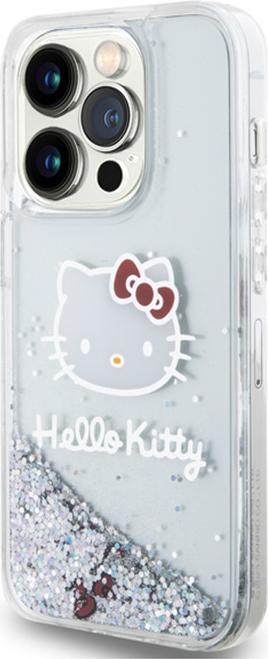 Actual product image Hello Kitty HKHCP14XLIKHET iPhone 14 Pro Max 6.7" srebrny/silver hardcase Liquid Glitter Charms Kitt (Apple iPhone 14 Pro Max)