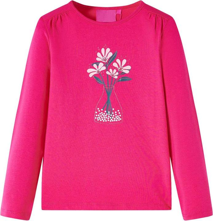 Produktbild VidaXL Kinder-Langarmshirt Knallrosa 92,Material: 95 % Baumwolle. 5 (92)