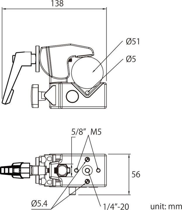Actual product image Kupo Super Convi Clamp with Stud (Stand holder)