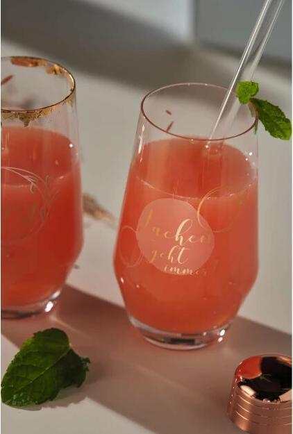 Actual product image Leonardo Longdrink glass Presente Laughter 365 ml, 2 pieces, Transparent (3 dl, 4 x, Long drink glasses)