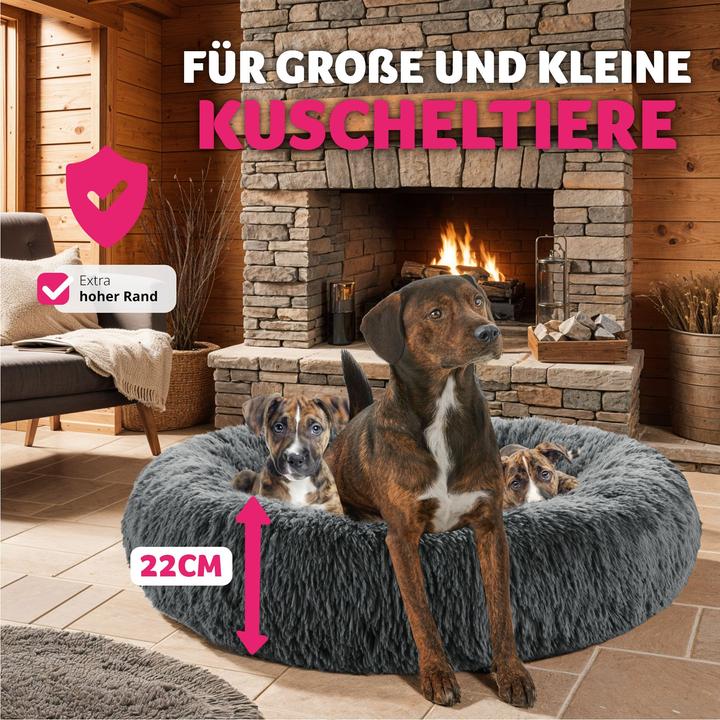 Image du produit tectake Panier pour chien Maja avec rembourrage épais et maille peluche longue (Chien)