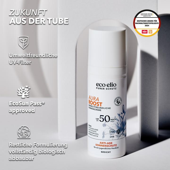 Actual product image Eco Elio Aura Boost (Suntan cream, SPF 50, 50 ml, 94 g)