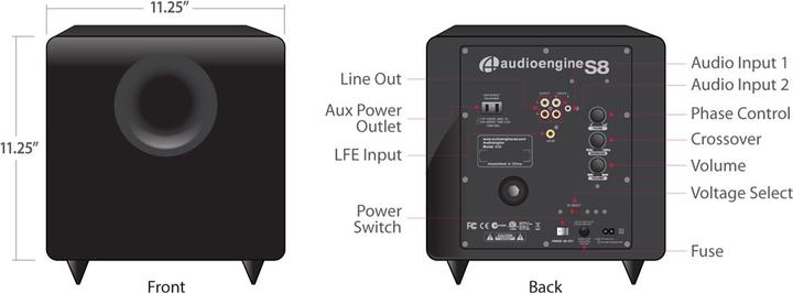 Actual product image Audioengine S8 125 W Loudspeaker (1 pcs., 250 W)