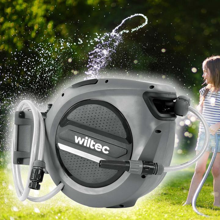 Produktbild XPOtool Schlauchbox Aufroll-Automatik 20m Wand Schlauchtrommel Garten Wasser (20 m)