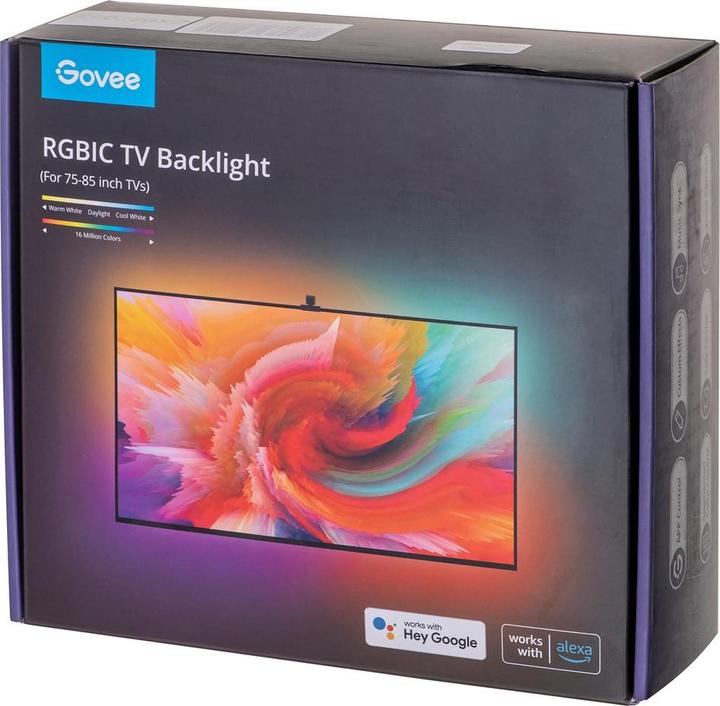 Actual product image Govee DreamView T1 TV- Light Strips, 75"-85" (RGBIC, 499 cm, Indoor)